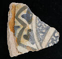 Ceramic Fragment, Stonepaste; slip painted, glazed