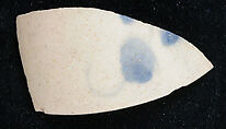 Ceramic Fragment, Stonepaste; slip painted and glazed