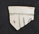 Ceramic Fragment, Stonepaste; slip painted and glazed