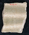 Ceramic Fragment, Stonepaste; slip painted and glazed