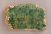Ceramic Fragment, Earthenware; glazed