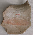 Ceramic Fragment, Earthenware; incised