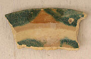 Ceramic Fragment, Earthenware; glazed