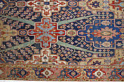 Carpet with Tree and Cartouche Design, Cotton (warp and weft), wool (pile); asymmetrically knotted pile