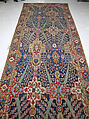 Carpet with Tree and Cartouche Design, Cotton (warp and weft), wool (pile); asymmetrically knotted pile