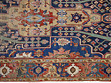 Carpet with Tree and Cartouche Design, Cotton (warp and weft), wool (pile); asymmetrically knotted pile