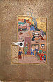 "Funeral Procession", Folio 35r from a Mantiq al-Tayr (Language of the Birds), Sultan &#39;Ali al-Mashhadi (Iranian, Mashhad 1453–1520 Mashhad), Opaque watercolor, silver, and gold on paper