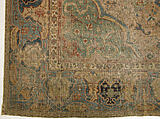 Carpet, Cotton (warp and weft), wool (pile); asymmetrically knotted pile