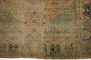Carpet, Cotton (warp and weft), wool (pile); asymmetrically knotted pile