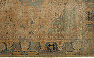 Carpet, Cotton (warp and weft), wool (pile); asymmetrically knotted pile