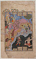 "Rustam Slays the White Div", Folio from a Shahnama (Book of Kings), Abu&#39;l Qasim Firdausi (Iranian, Paj ca. 940/41–1020 Tus), Opaque watercolor and gold on paper