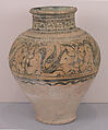 Vase, Stonepaste; underglaze painted