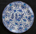 Dish, Stonepaste; painted under transparent glaze