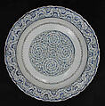 Plate, Stonepaste; painted and glazed