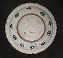 Dish with Split-Leaf Palmette Design, Stonepaste; polychrome painted under transparent glaze