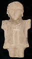 Figurine of a Female (?) Standing Personage, Earthenware; unglazed