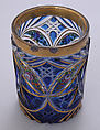 Beaker, Glass; blown, cut, enameled, and gilded