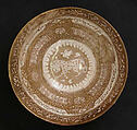 Bowl with Leopard, Stonepaste; luster-painted on opaque white glaze