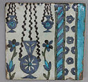 Tile, Earthenware; painted and glazed