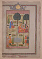 Unidentified Scene from a Shahnama (Book of Kings), Abu&#39;l Qasim Firdausi (Iranian, Paj ca. 940/41–1020 Tus), Ink, opaque watercolor, silver, and gold on paper