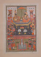 Unidentified Scene from a Shahnama (Book of Kings), Abu'l Qasim Firdausi (Iranian, Paj ca. 940/41–1020 Tus), Ink, opaque watercolor, silver, and gold on paper