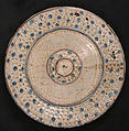 Dish, Earthenware; tin-glazed and luster-painted