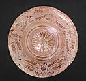 Dish, Earthenware; tin-glazed, painted, and luster-painted