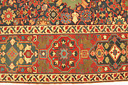 Harshang Carpet, Wool (warp, weft and pile); symmetrically knotted pile