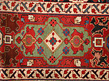 Harshang Carpet, Wool (warp, weft and pile); symmetrically knotted pile