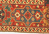 Harshang Carpet, Wool (warp, weft and pile); symmetrically knotted pile