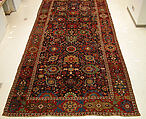Harshang Carpet, Wool (warp, weft and pile); symmetrically knotted pile