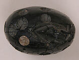 Chess Piece, Knight, Jet; carved