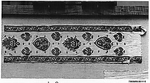 Fragment of an Ornamented Band, Linen, wool; tapestry weave