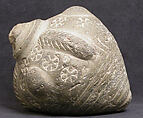 Spheroconical Vessel, Earthenware; stamped, incised, and unglazed