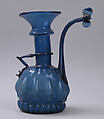 Ewer, Glass; mold blown and applied decoration, tooled on the pontil