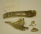 Fragments of a Bottle, Glass; mold blown