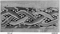 Fragment of a Hanging with an Interlace Band, Linen, wool