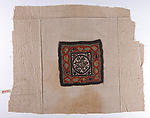 Textile Fragment, Wool, linen; plain weave, tapestry weave
