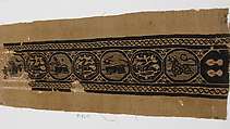 Textile Fragment, Wool, linen; plain weave, tapestry weave