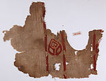 Textile Fragment, Wool, linen; plain weave, tapestry weave