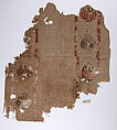 Textile Fragment, Wool, linen; plain weave, tapestry weave