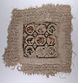 Textile Fragment, Wool, linen; plain weave, tapestry weave, weft loop weave