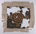 Textile Fragment, Wool, linen; plain weave, tapestry weave