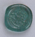 Coin Weight, Glass; stamped