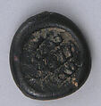 Coin Weight, Glass; stamped