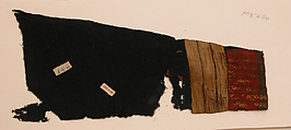 Blue Sleeve Fragment, Wool, linen; plain weave, tapestry weave (?)