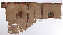 Fragment of a Tunic, Wool, linen; plain weave, tapestry weave