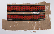 Fragment of a Sleeve, Wool, linen; plain weave, tapestry weave