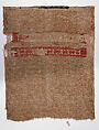 Fragment of a Sleeve, Wool, linen; plain weave, tapestry weave, weft loop weave