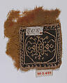 Textile Fragment, Wool, linen; plain weave, tapestry weave
